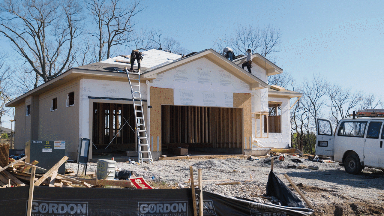 Drone footage of homes built by RA Pfaff Homes during 3 different phases of construction